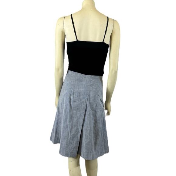 LILITH pinstriped semi wrap midi linen mix skirt size small - Picture 3 of 12